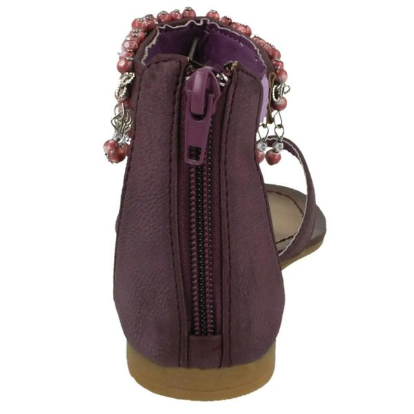 Cutie Girls Cutie Beaded Ankle Strap Toe Post Sandals