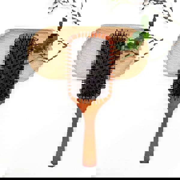 Hair Loving Wooden Paddle Brush – Anti-Breakage Detangling & Gentle Scalp Massage for All Hair Types