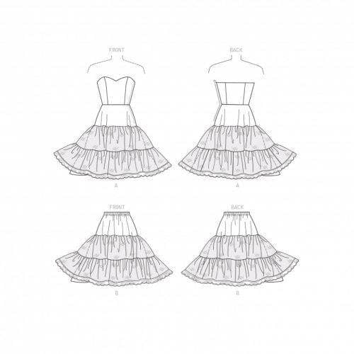 Simplicity Sewing Pattern 9293, Corsets, Petticoats, Vintage Style for Women, A5 (6-8-10-12-14) - Intermediate