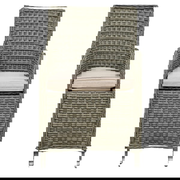 4 PACK Rattan Wicker Garden Dining Chair Set & Cushions - Brown Outdoor Seating - LoopsDirect