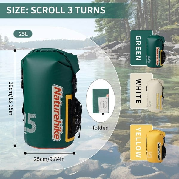 Naturehike Dry Bag WaterproofSack with Long Adjustable Strap for Kayaking, Fishing, Swimming, Snowboarding