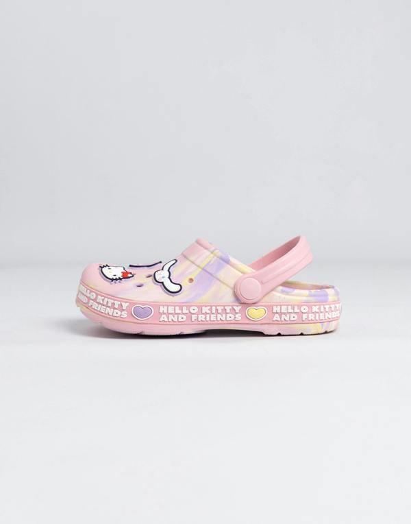Hello Kitty Girls Pink Multi Character Clogs