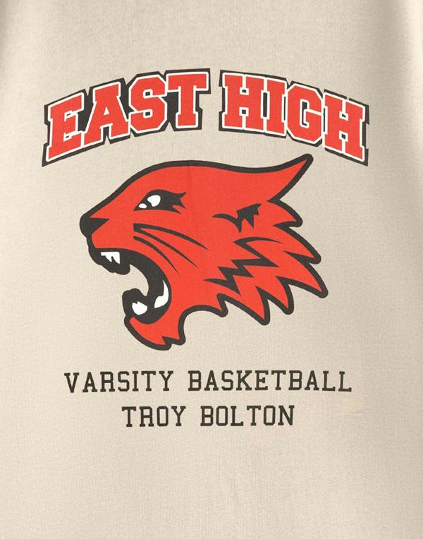 High School Musical Womens Beige Varsity basketball sweat Sweatshirt