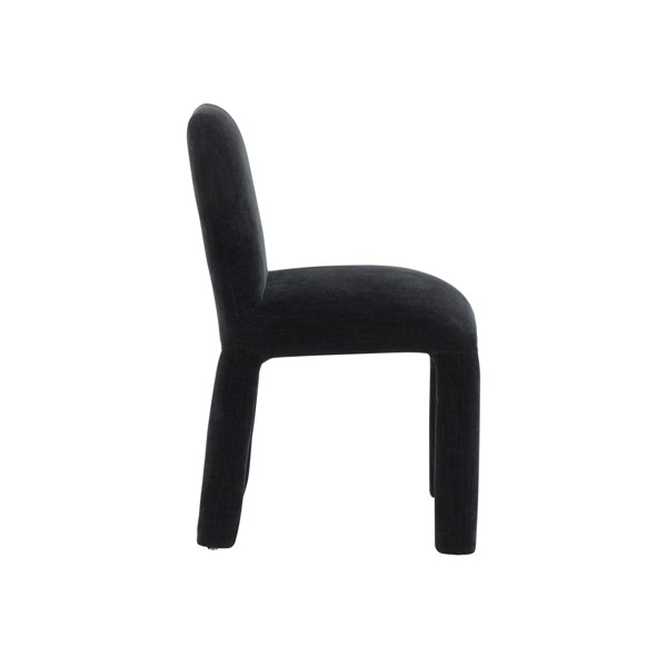 Furniture Edit Georgia Midnight Black Chenille Dining Chair