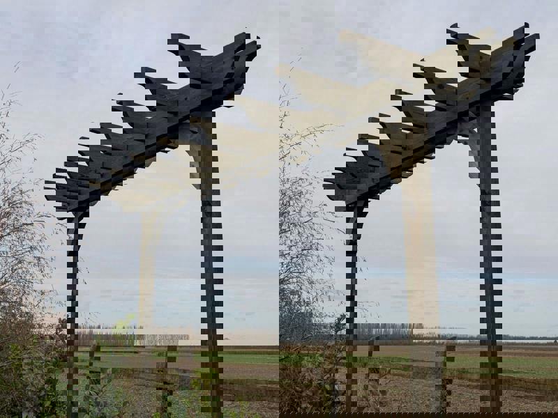 Arbor Garden Solutions Sculpted Double Beam Pergola, Plant Climbing Arbour - Sculpted brace