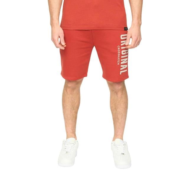 Crosshatch Mens Kensby Shorts - Red - 