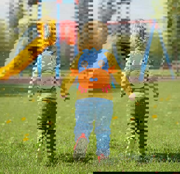 ANYKIDZ 3D Blue Crab School Backpack Cute Animal With Cartoon Designs Children Toddler Plush Bag For Baby Girls and Boys