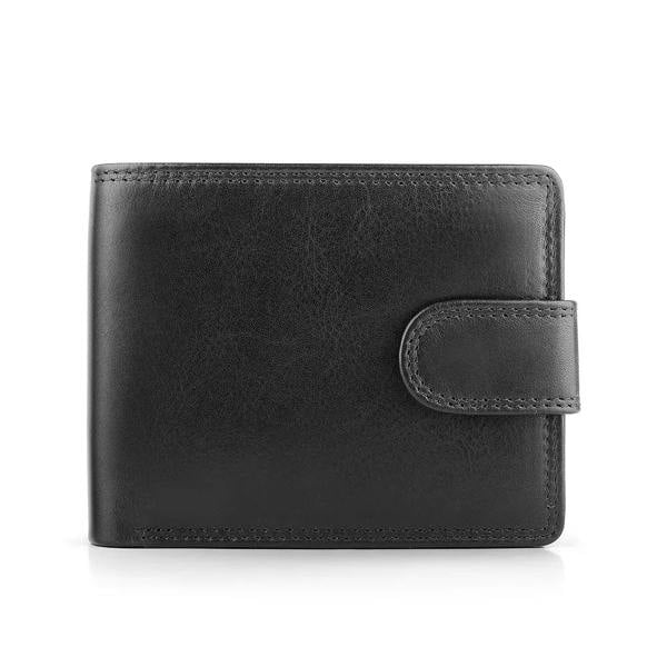 Black Leather Trifold Wallet For Men – James Leon 02