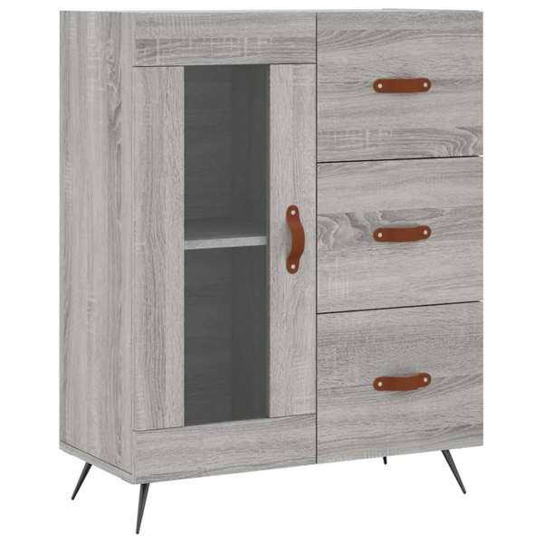 Berkfield Highboard Grey Sonoma 69.5x34x180 cm Engineered Wood