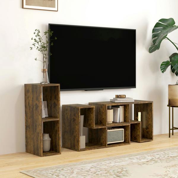 HOMCOM TV Unit for TVs up to 75 Inches, Free Combination TV Stand, Black