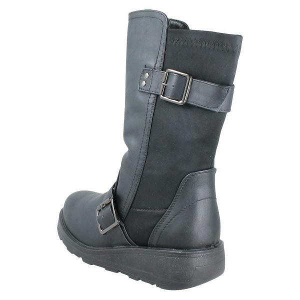 Spot On Ladies Spot On Wide Fit Mid Calf Ankle Boots F4468