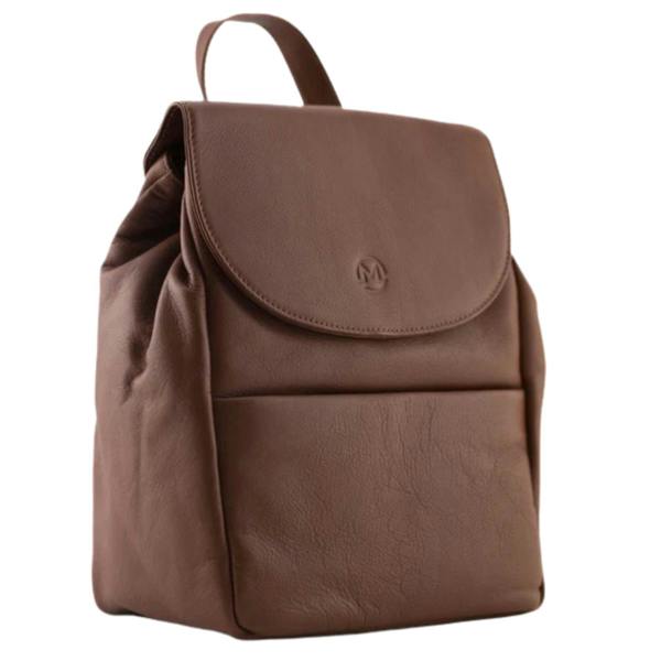 Mala Leather Anishka Plain Leather Small Backpack