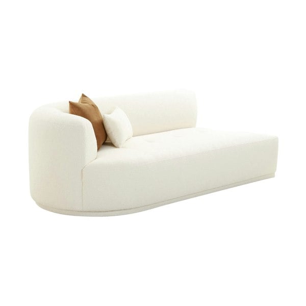 Furniture Edit Fickle Cream Boucle Modular LHF Loveseat