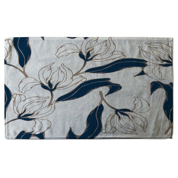 Benjamin Tate Design White Flowers (Bath Towel)