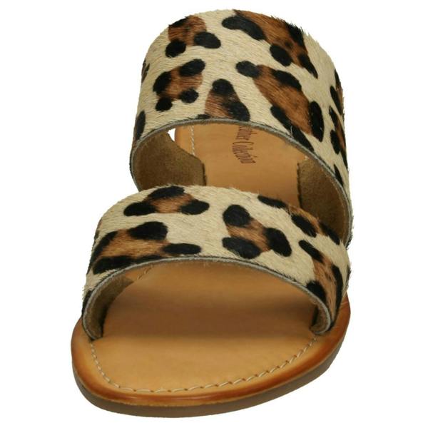 Leather Collection Ladies Leather Collection Double Strap Mules F00234