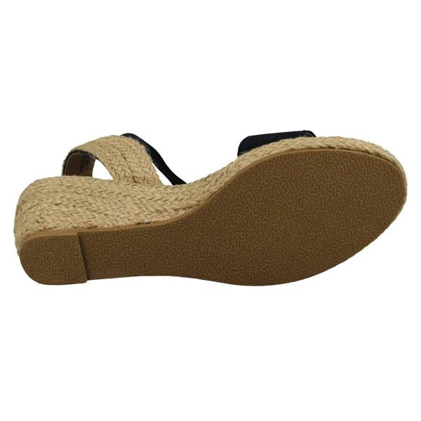 Savannah Ladies Savannah Elasticated Strap Wedge Heeled Sandals F2301