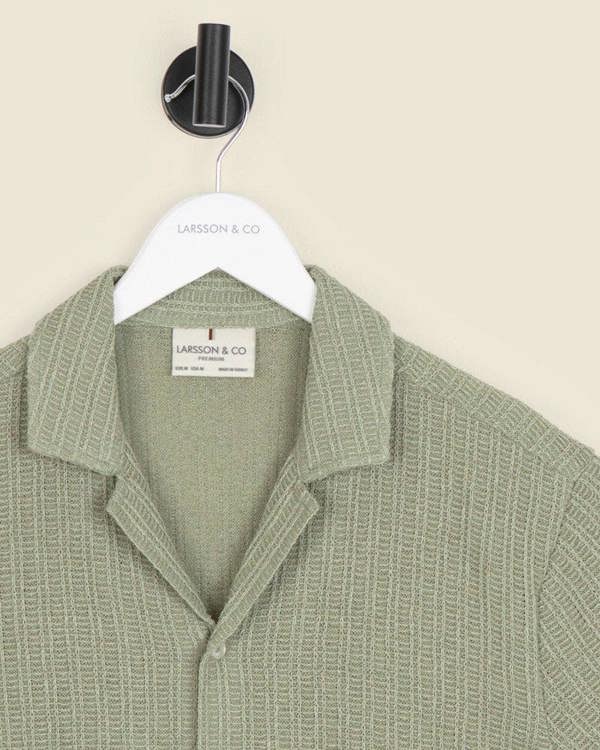 Larsson & Co Peder - Crochet Jacquard Short Sleeve Shirt