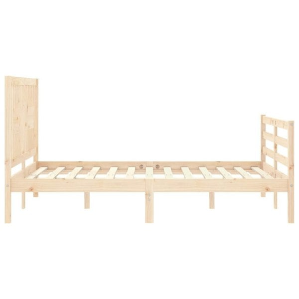 Berkfield Bed Frame with Headboard 90x200 cm Solid Wood