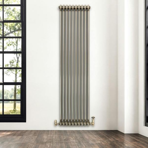 Monstershop Traditional 2 Column Radiator - 1800 x 470mm - Raw Metal