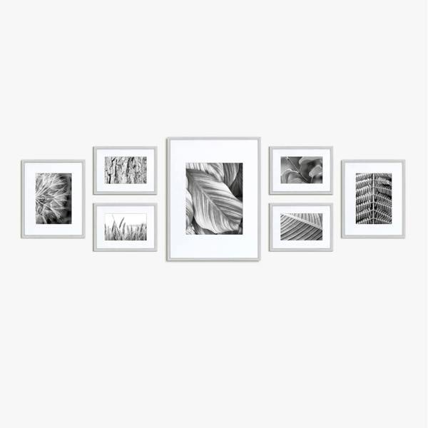nielsen 7 Piece Gallery Wall Frame Set, Grey Aluminium