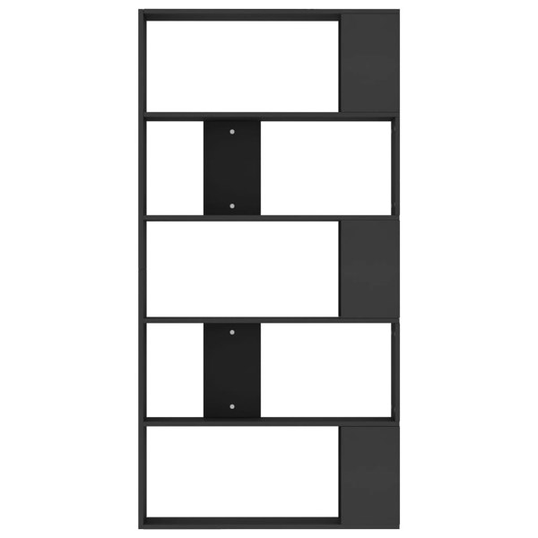 Berkfield Book Cabinet/Room Divider Black 80x24x159 cm Engineered Wood