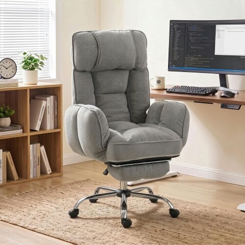 HOMCOM Executive Office Chair Height Adjustable, Grey
