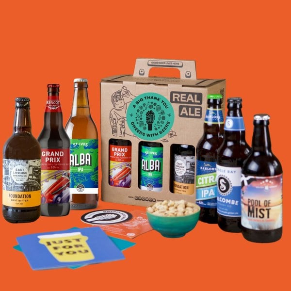 QWERTY Beer Box Traditional Ale Thank You Hamper (6 x 500ml)