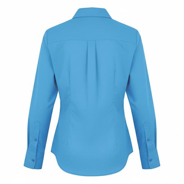 Premier Womens/Ladies Poplin Long-Sleeved Blouse - Sapphire