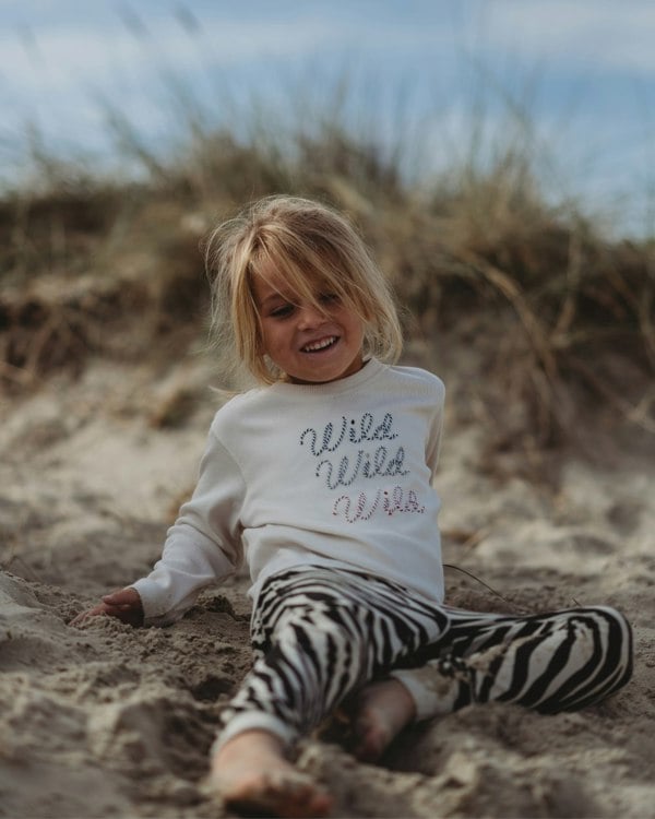 organic cotton White Wild Solgan Print Top - image 3