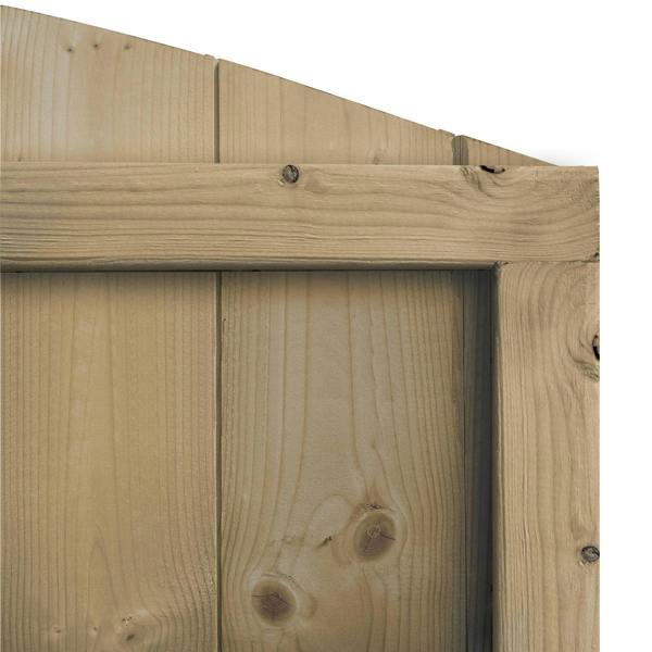 3 pack fence panel dome top tongue & groove fully framed [w.6ft x h.3ft] 1