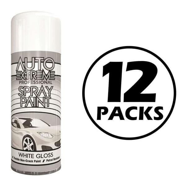 Auto Extreme 12X Auto Extreme White Gloss Spray Paint 400ml