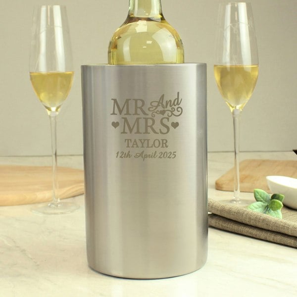Personalised Memento Company Personalised Mr & Mrs Wine Cooler