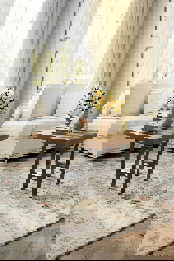 Living and Home 40cm/15.75 inch 2Pcs Black H-shaped Metal Table Legs Furniture Replacement Legs for Coffee Table