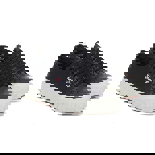 Superga Womens/Ladies 2750 Nappa Leather Trainers - Black/Avorio