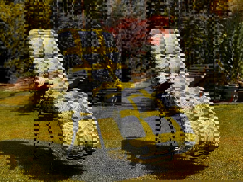 Glendale Garden Relaxer (Pattern Options Available) 99 x 58 x 73 Tartan Lime The Garden Furniture Shop