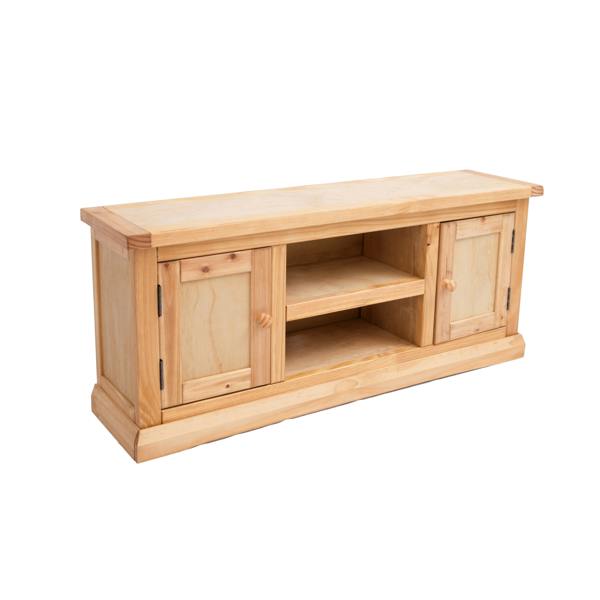 Cabinet Bits Lucca Waxed 2 Door TV Cabinet Wood Knob