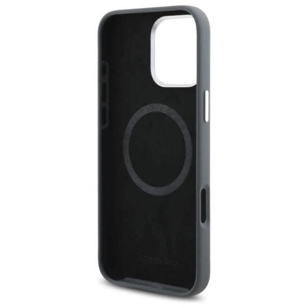 Mercedes Benz Silicone Vertical Tonal Stripes Case with MagSafe for iPhone 16 Pro Max 6.9" Grey - MEHMP16X23SUVSA