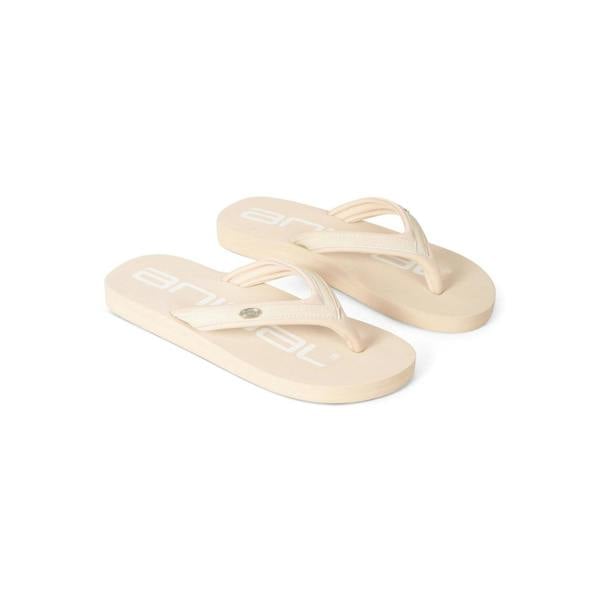 Animal Womens/Ladies Logo Recycled Flip Flops - Beige/White - 