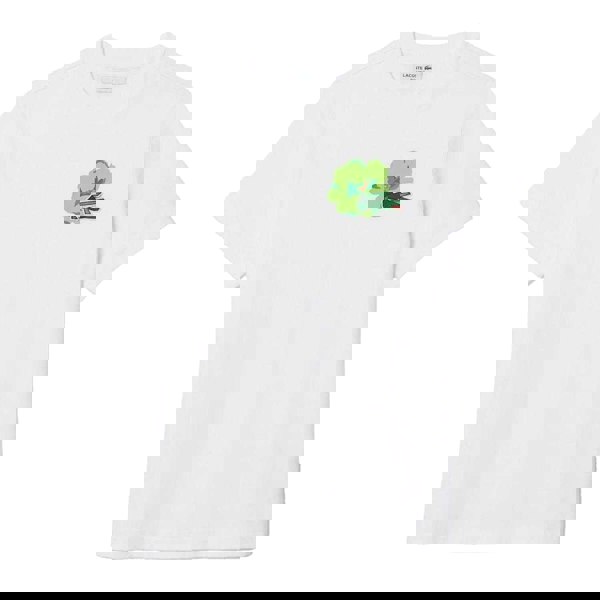 Lacoste Women's Floral Cotton T-Shirt - White