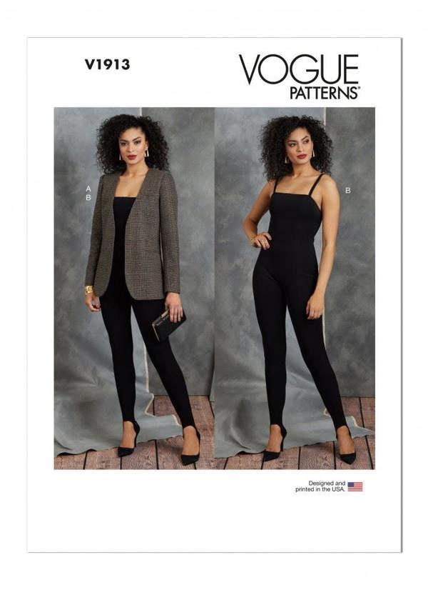 Vogue Sewing Pattern 1913, Jackets, Jumpsuits for Women, B5 (8-10-12-14-16) - Advanced