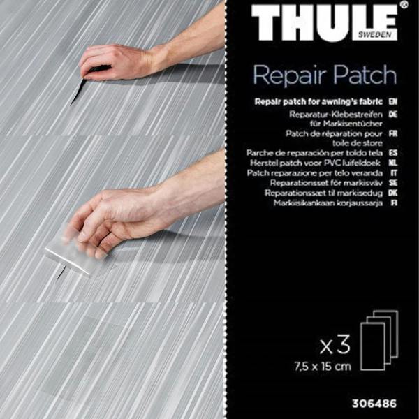 Thule Awning Repair Patch Kit for Fabric - Self-Adhesive - 7.5 x 15 cm (3 Pcs)