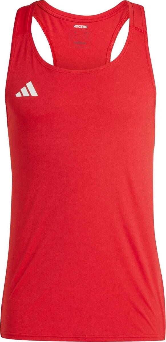 Adidas Adizero Essentials Mens Running Singlet Vest Red IX2854