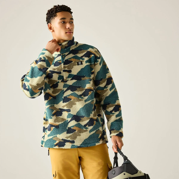 Dare 2B Mens Mountain Borg Quarter Zip Fleece Top - Mediterranea