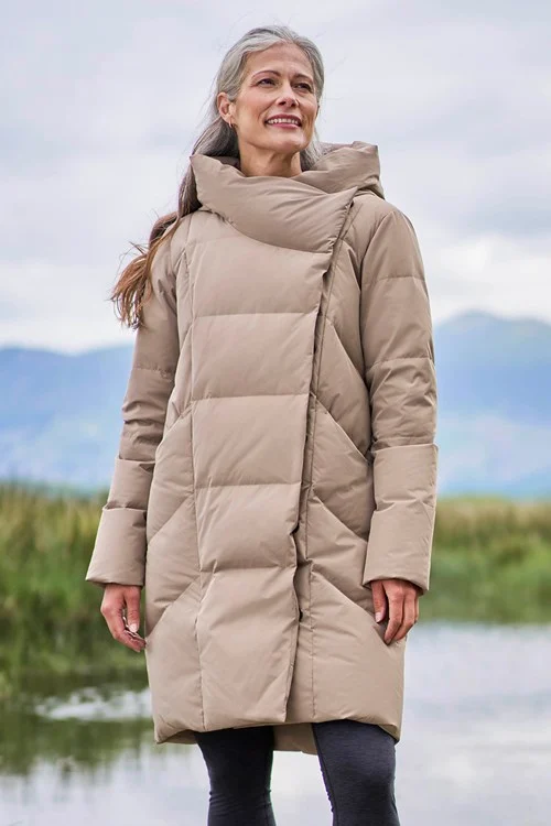 Mountain Warehouse Womens/Ladies Cosy Extreme II Wrap Down Jacket - Taupe