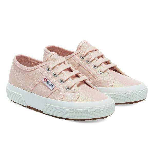 Superga Childrens/Kids 2750 Lamew Lace Up Trainers - Pink Ish Iridescent - 