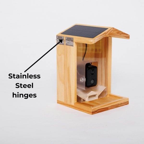 Callow Retail Wooden Bird Feeder with AI Bird Detection Camera