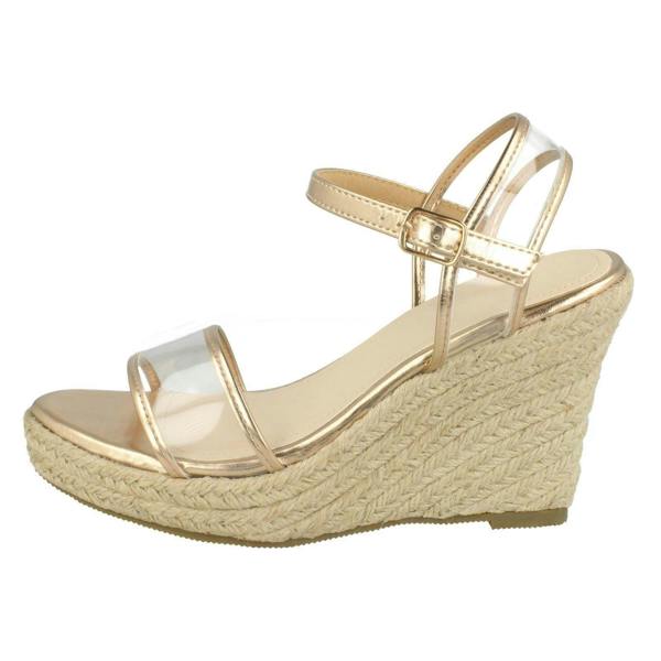 Savannah Ladies Savannah Transparent Strap Wedges
