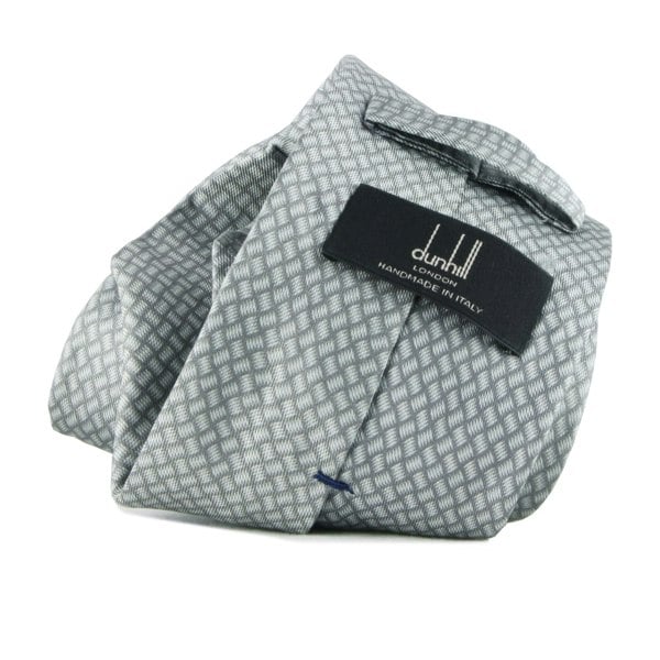Dunhill tread plate patterned mulberry silk tie