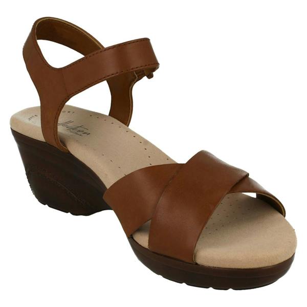 Clarks Ladies Clarks Casual Wedge Sandals Lynette Deb