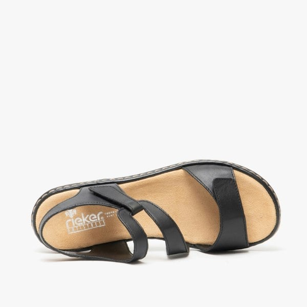Rieker Damen Womens Sandals - Black